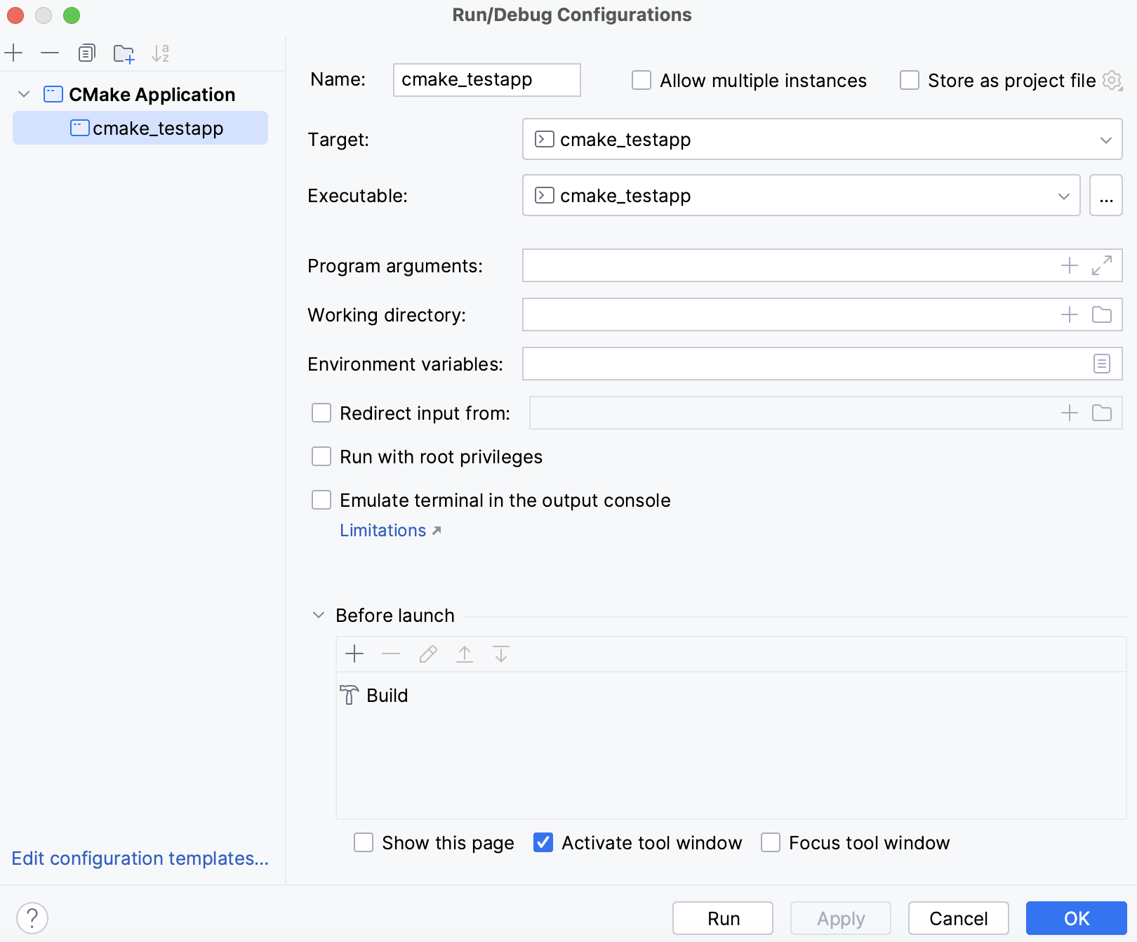 新建 CMake 项目默认配置的详细信息 新建 CMake 项目默认配置的详细信息