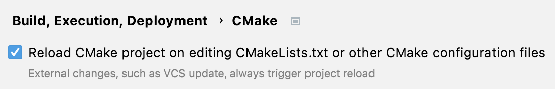 CMake 配置文件自动重新加载 CMake 配置文件自动重新加载