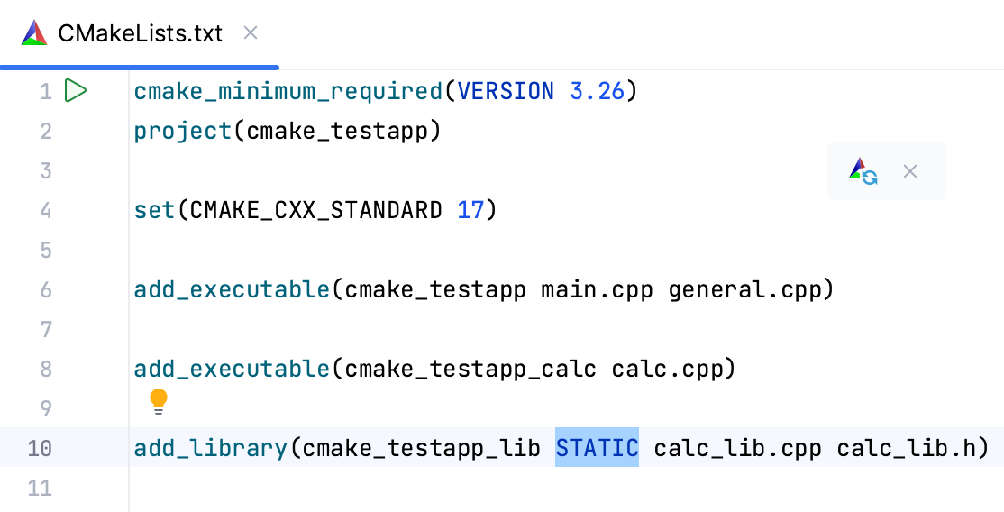手动更改 CMakeLists.txt 手动更改 CMakeLists.txt