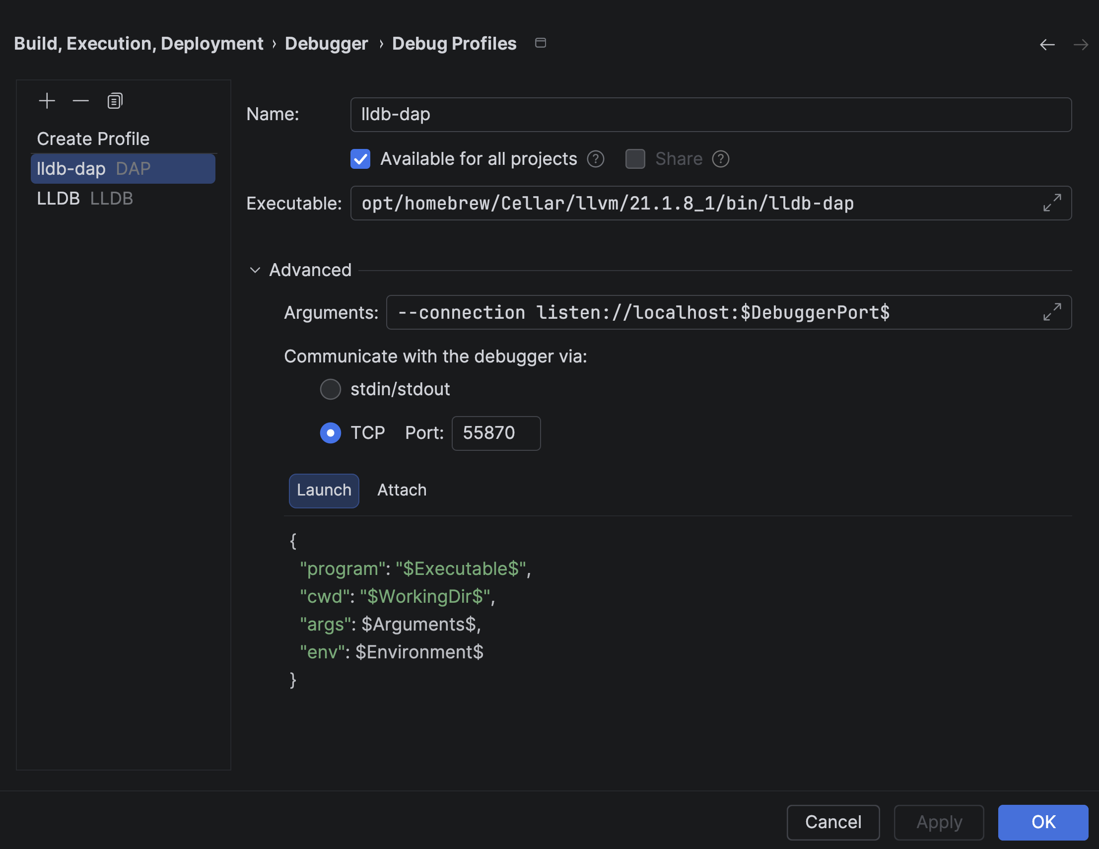 Debug Adapter Protocol | CLion Documentation