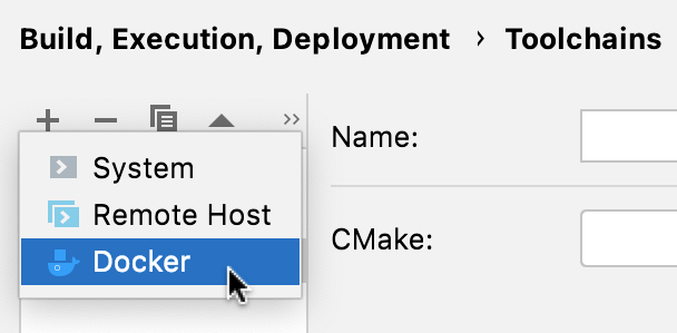 Adding a Docker toolchain Adding a Docker toolchain