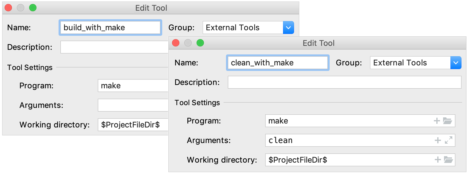 external tools for build and clean external tools for build and clean