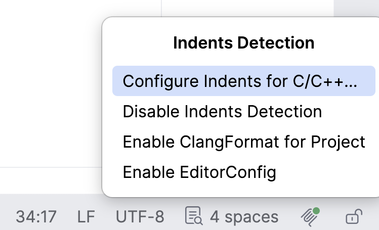 Indentation widget Indentation widget