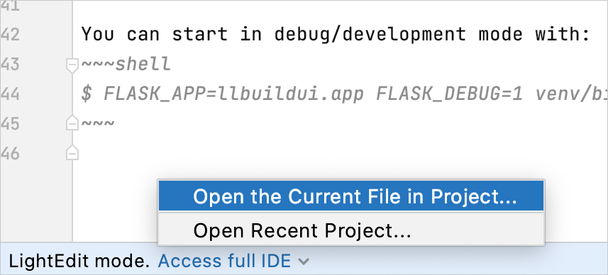 Access full IDE Access full IDE