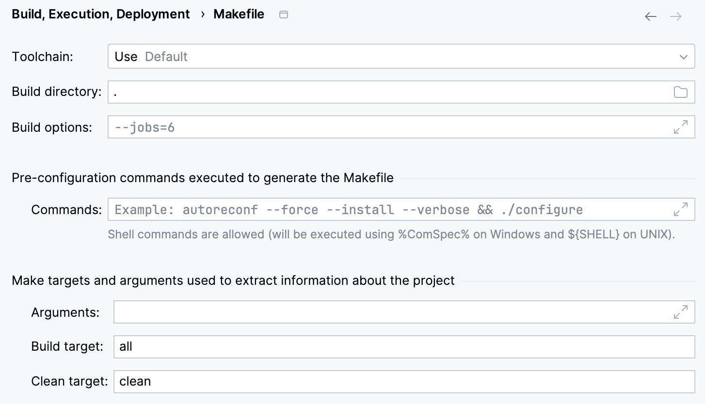 Makefile 设置 Makefile 设置