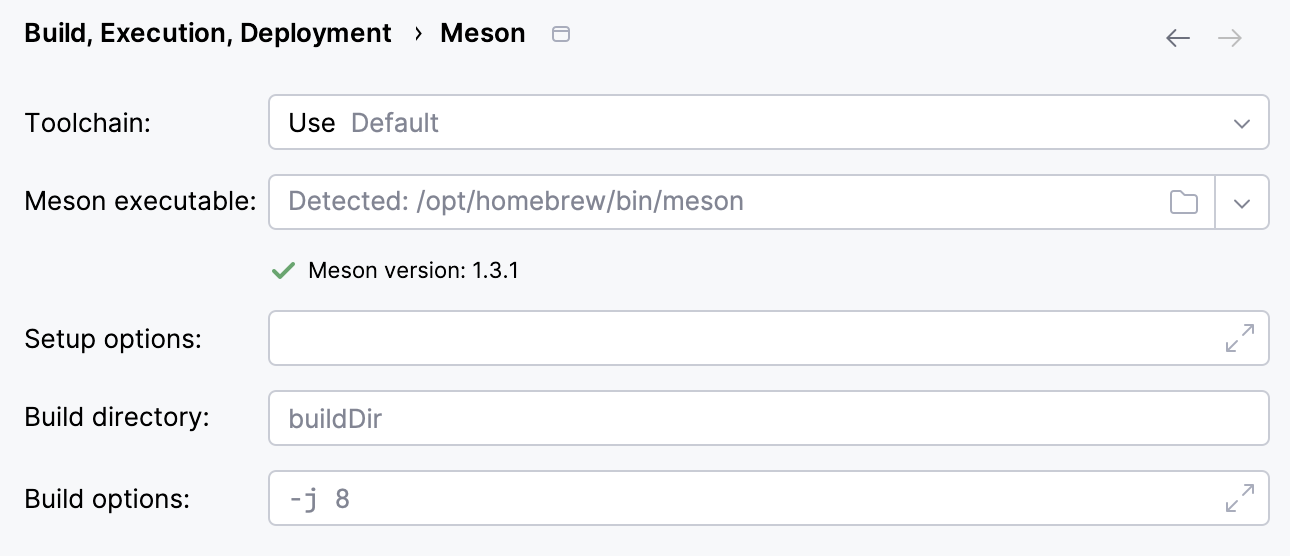 Meson 设置 Meson 设置