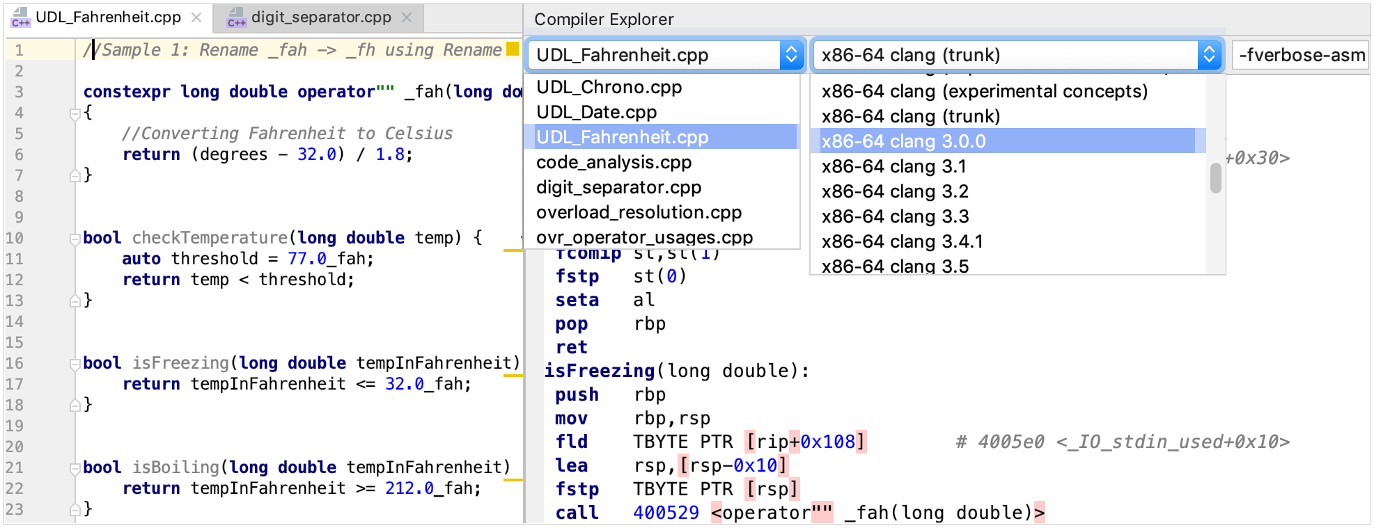 compiler explorer 插件