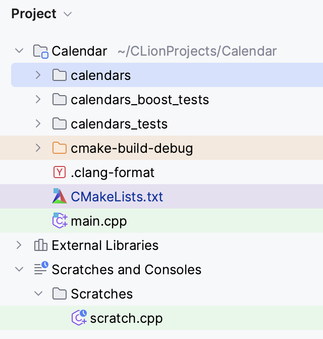 Scope highlighting in Project view Scope highlighting in Project view