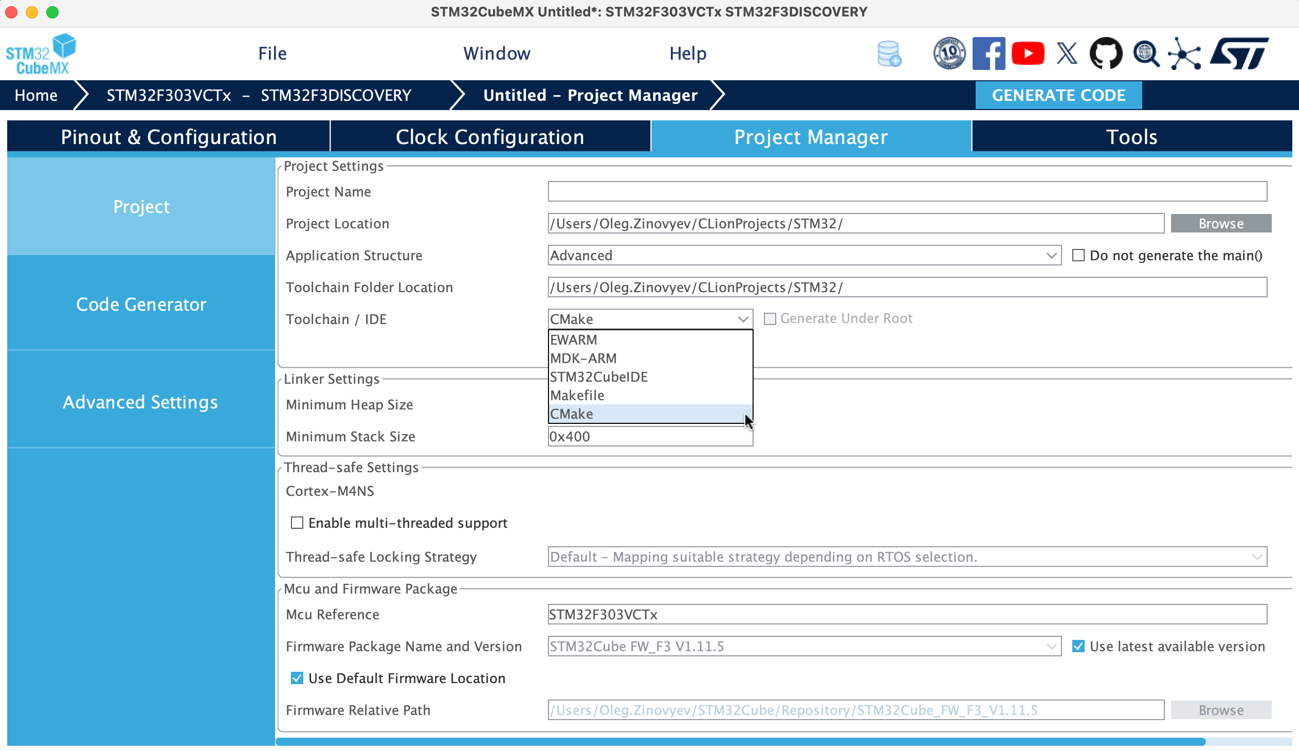 cubemx cmake toolchain cubemx cmake toolchain
