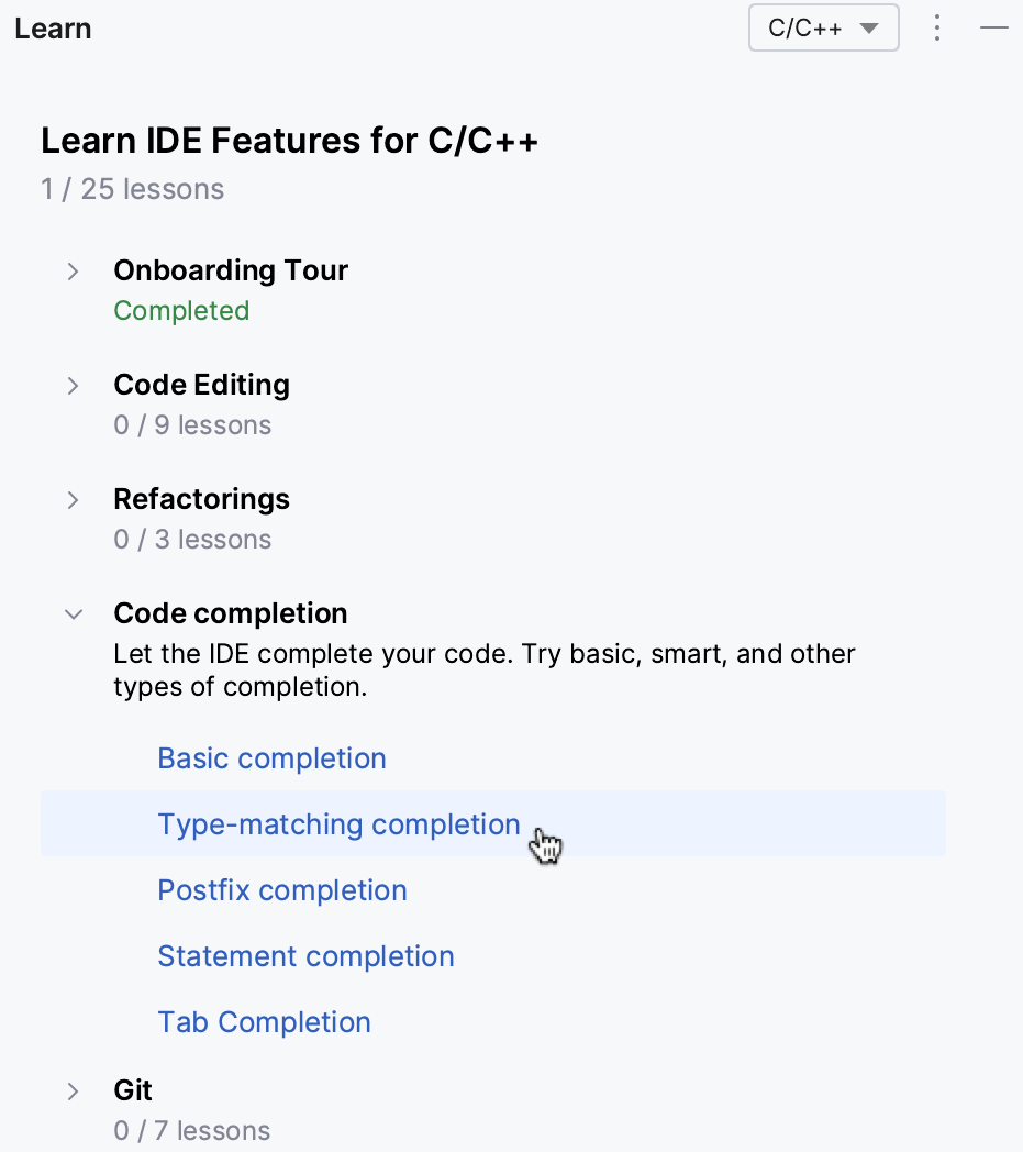 主要 IDE 功能课程 主要 IDE 功能课程