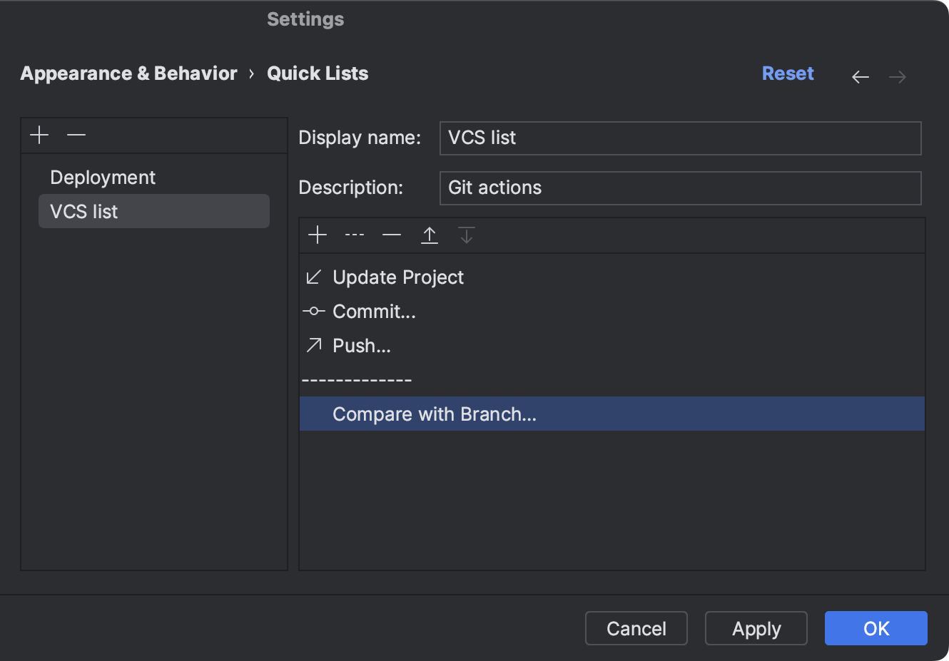 Menus and toolbars | PyCharm Documentation