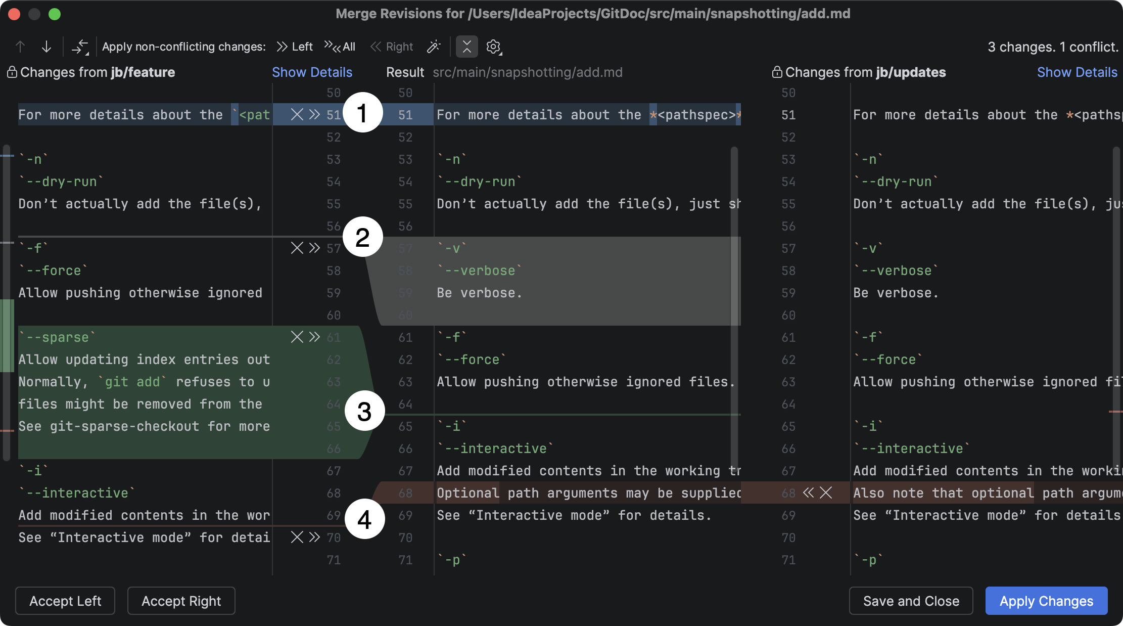 解决 Git 冲突 | PyCharm 文档