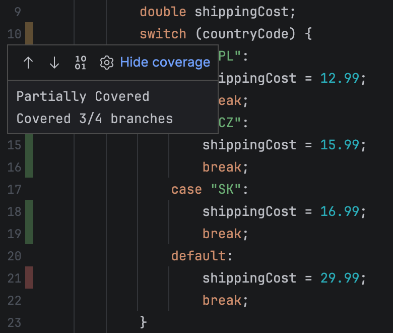 Code coverage | IntelliJ IDEA Documentation