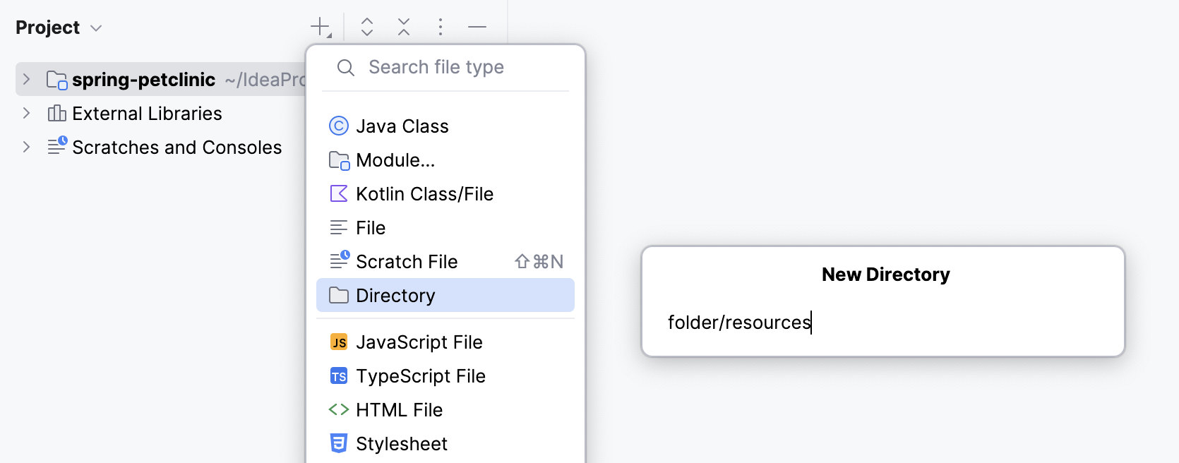 Creating a new directory Creating a new directory