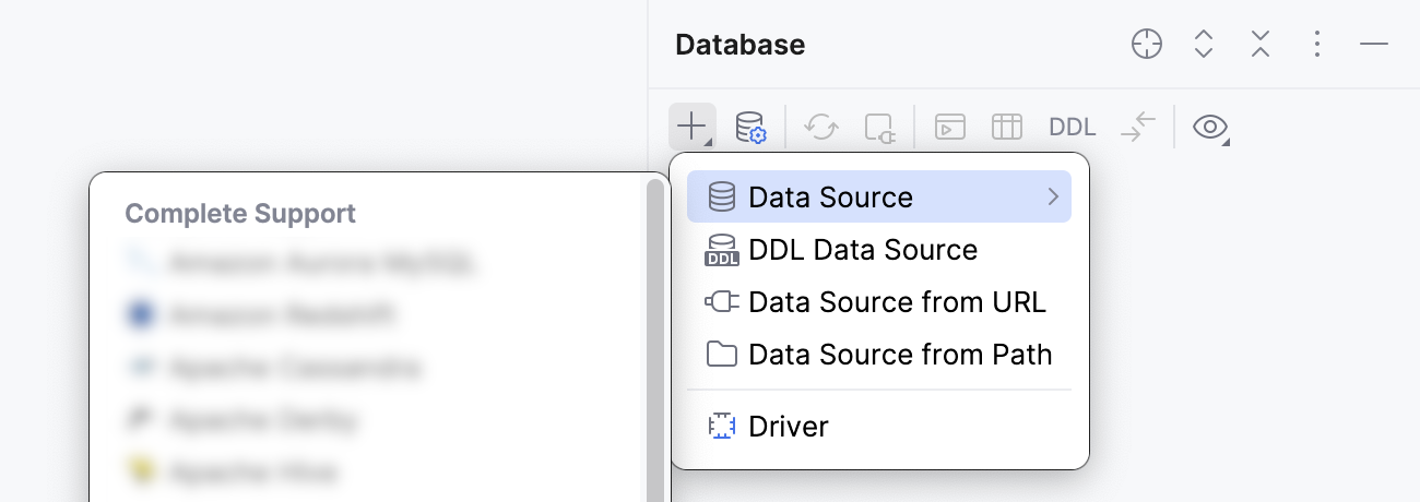Create a new data source Create a new data source