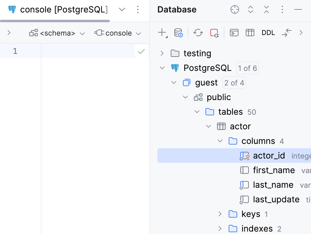 Columns in Database Columns in Database