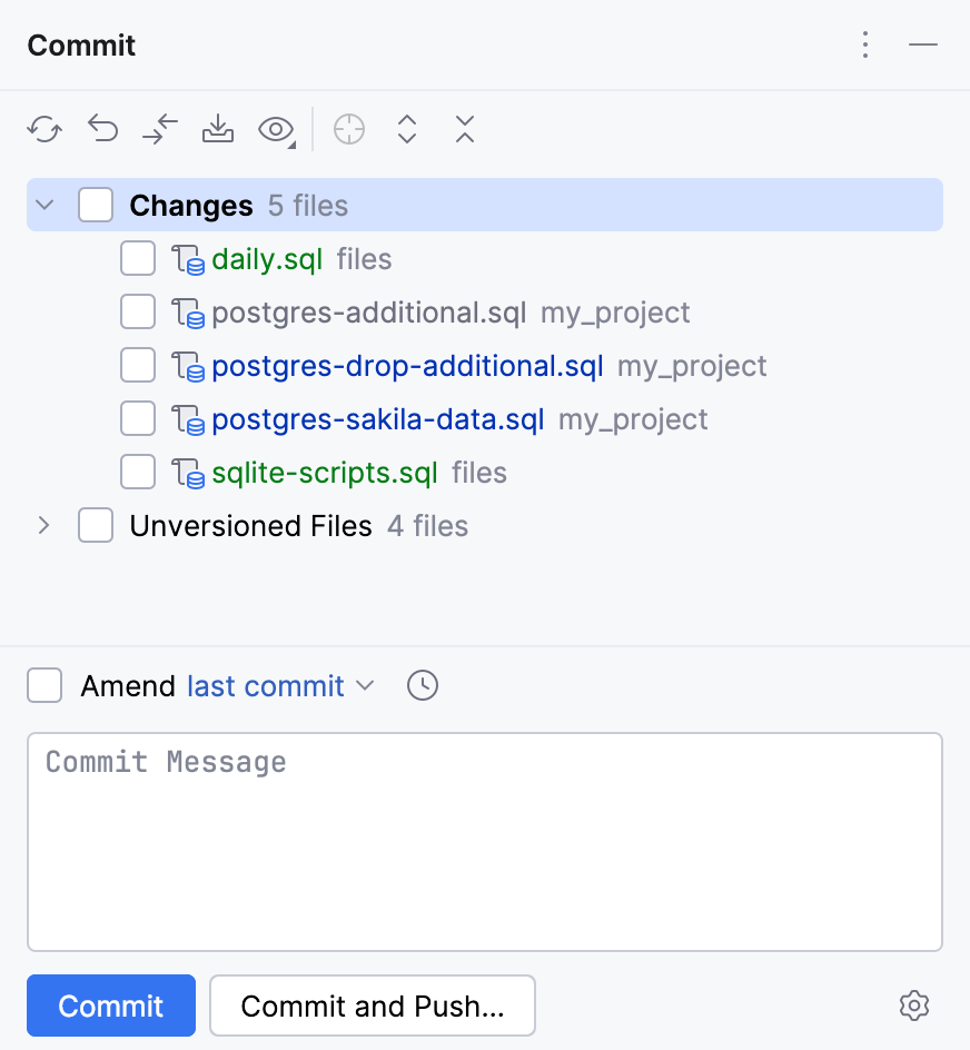 Commit tool window Commit tool window