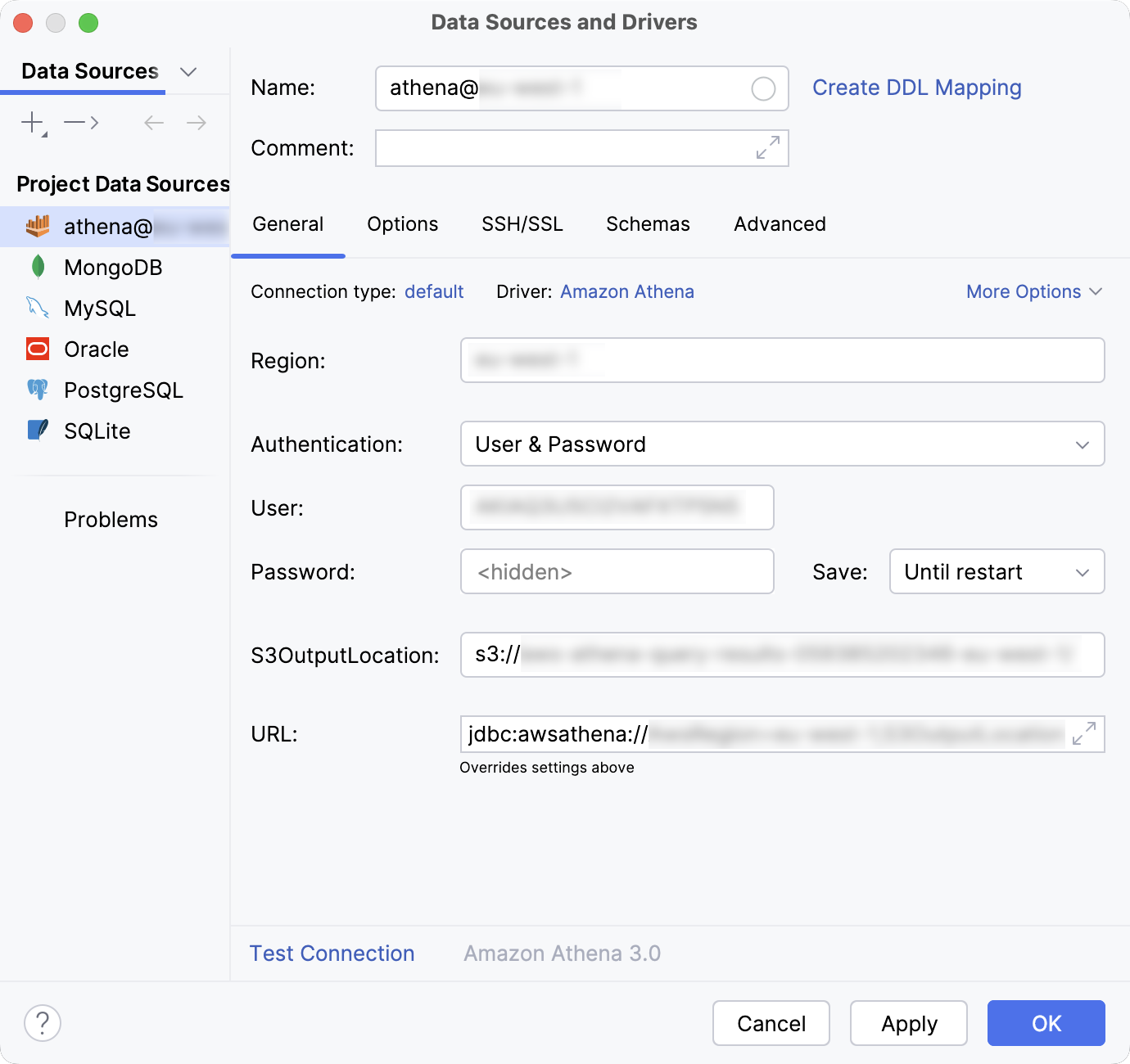Data source settings Data source settings