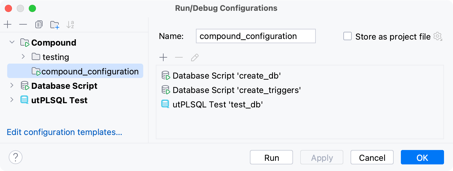 Create a compound run configuration Create a compound run configuration