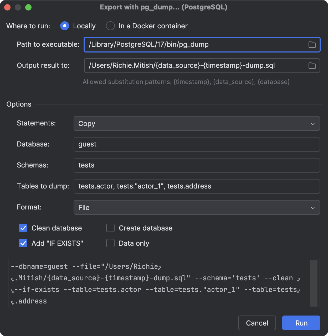 Export | PyCharm Documentation