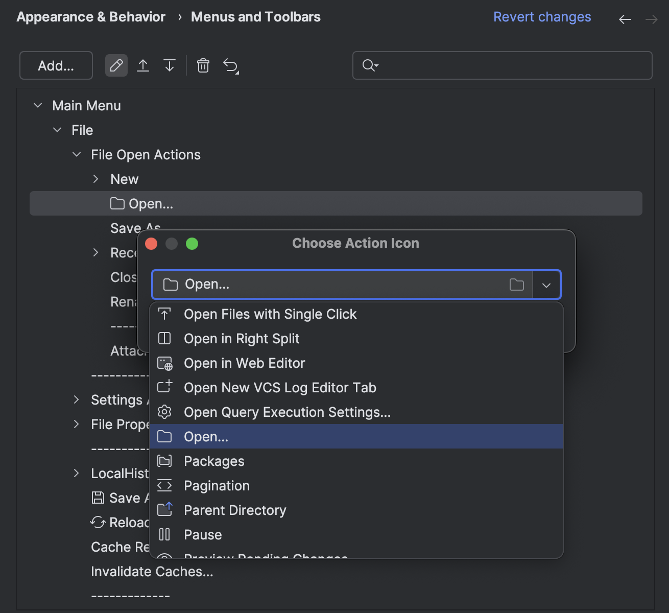 Menus and toolbars | DataGrip Documentation
