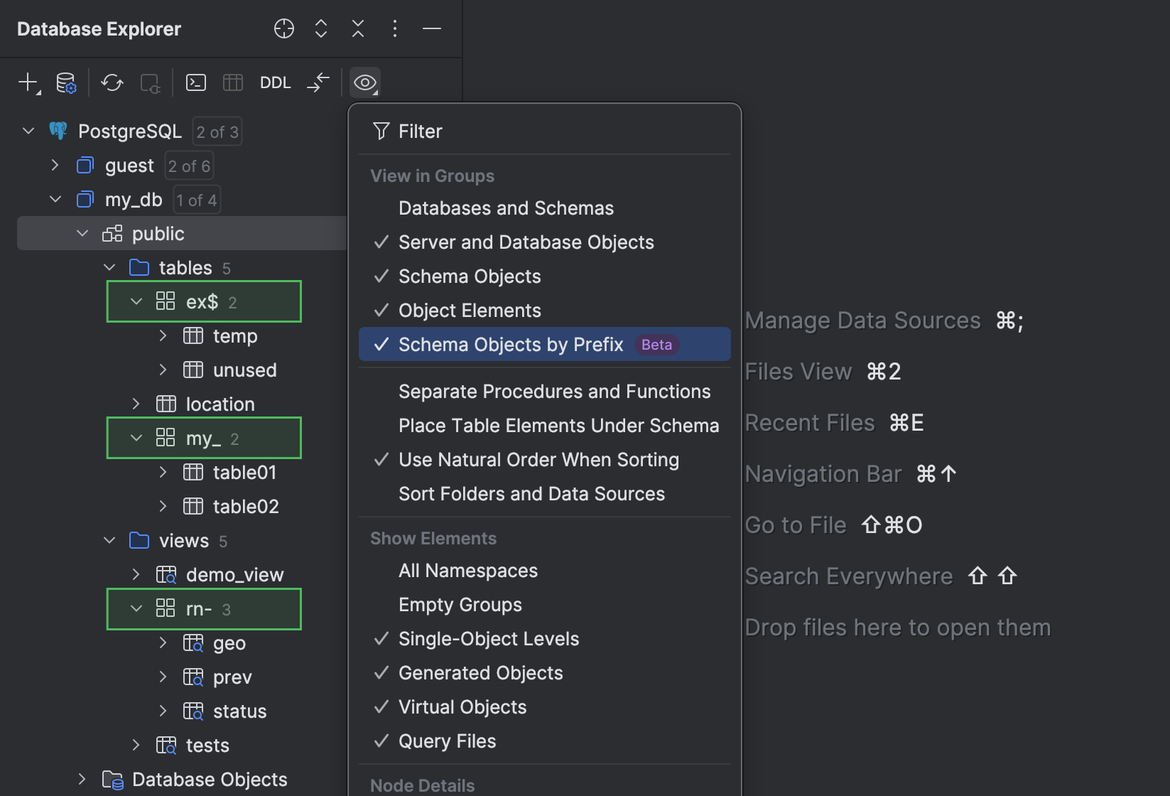 Database Explorer | DataGrip Documentation