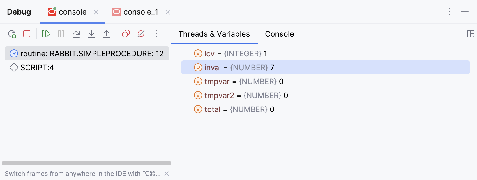Debug tool window overview Debug tool window overview