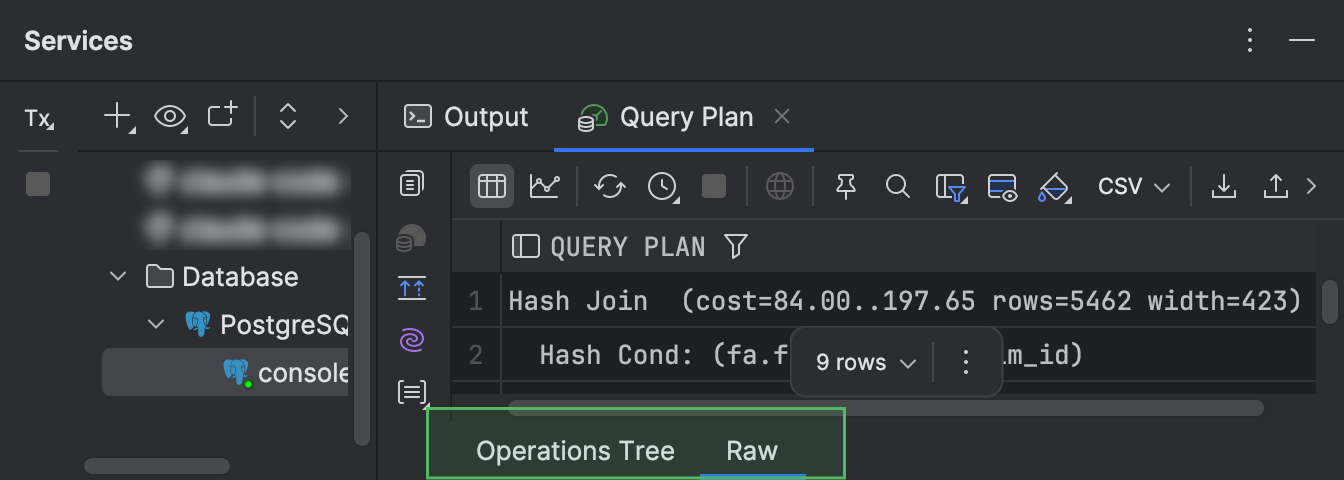 Query execution plan | DataGrip Documentation