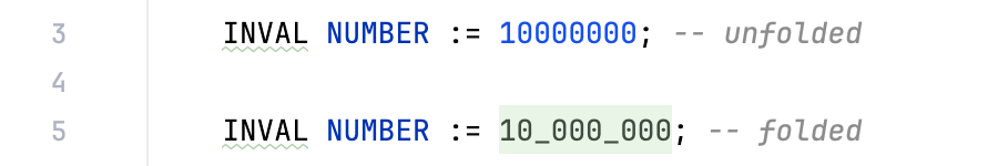 Fold big numbers Fold big numbers