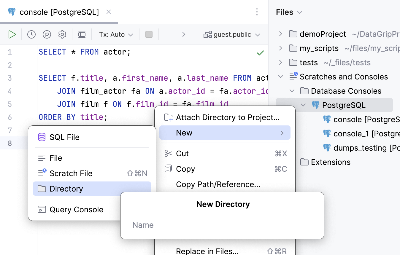 Group consoles under the data source directory Group consoles under the data source directory