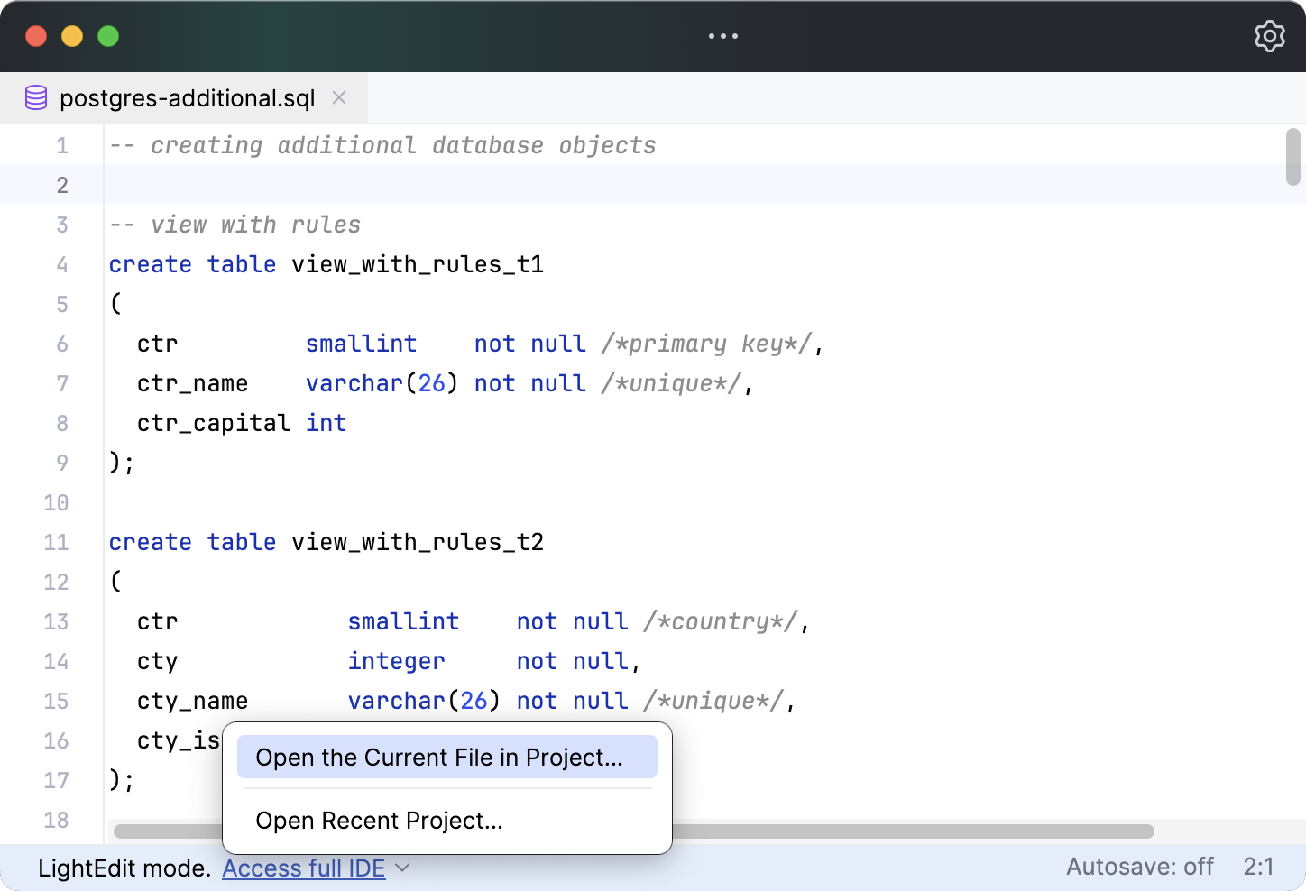 Access full IDE Access full IDE