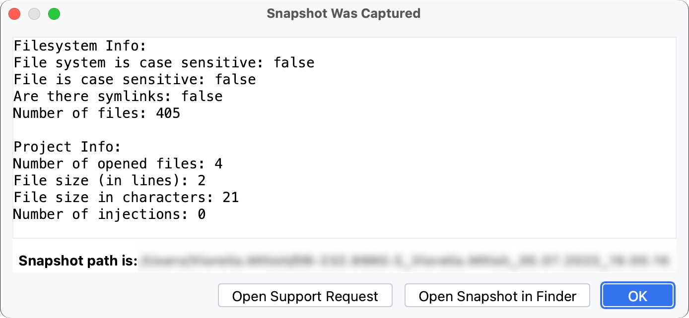Indexing snapshot Indexing snapshot