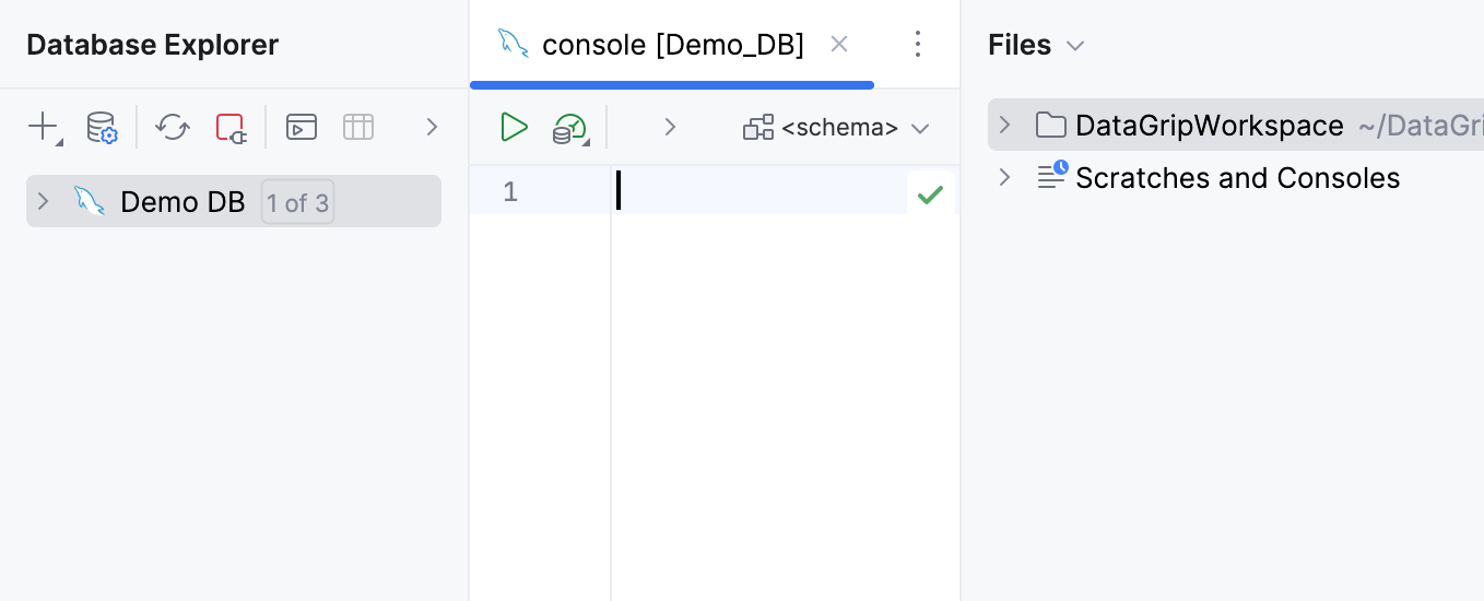 New data source in Database Explorer