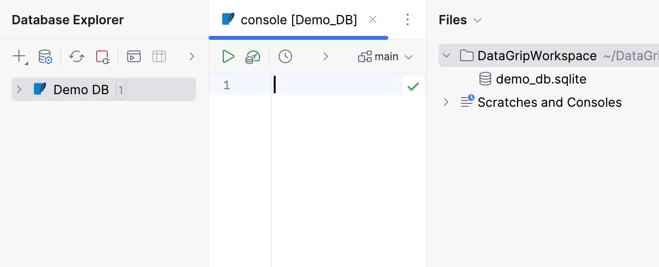 New data source in Database Explorer