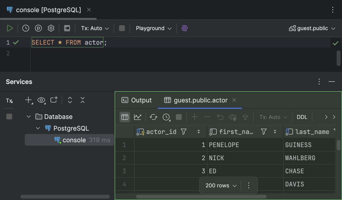 Services tool window | DataGrip Documentation