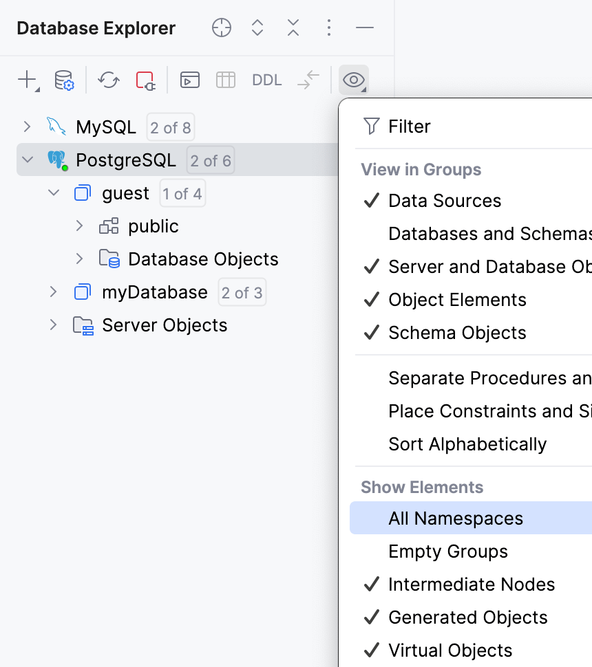 Show All Namespaces is disabled Show All Namespaces is disabled