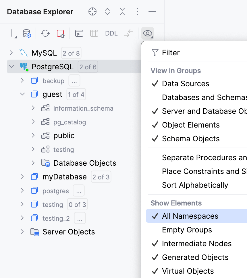 Show All Namespaces is enabled Show All Namespaces is enabled