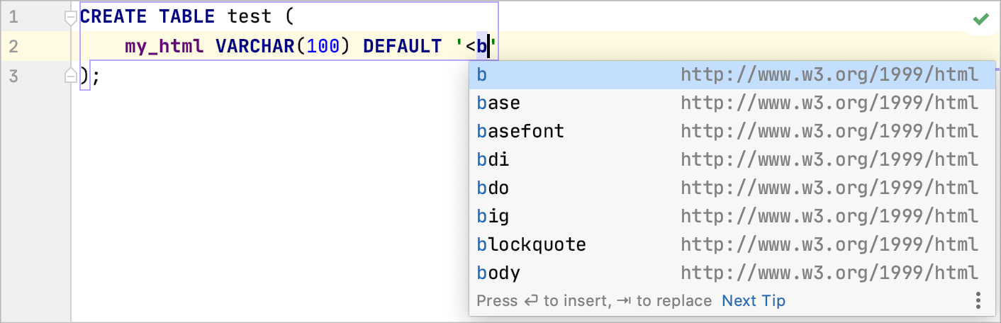 Tags completion Tags completion