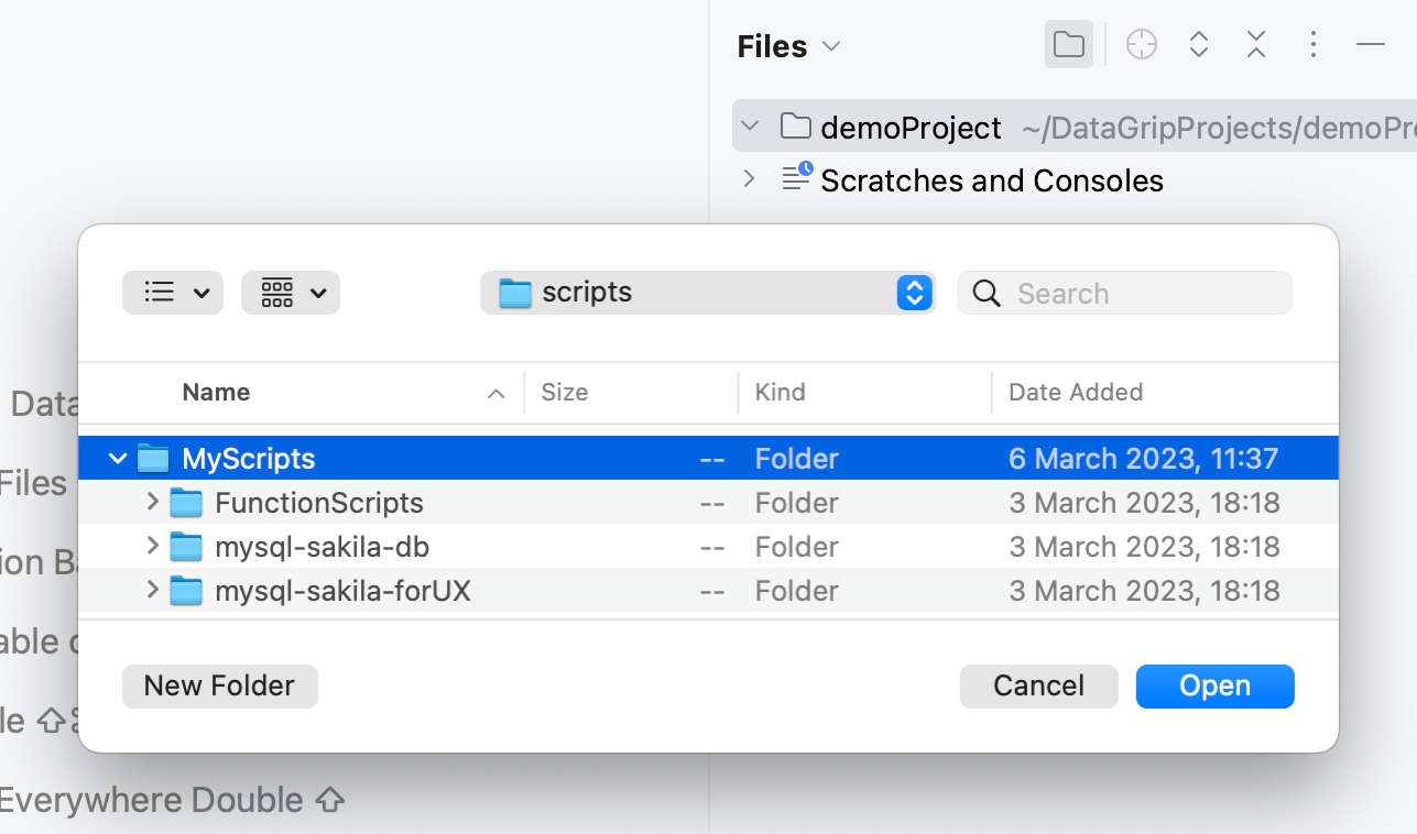 Attach a directory Attach a directory