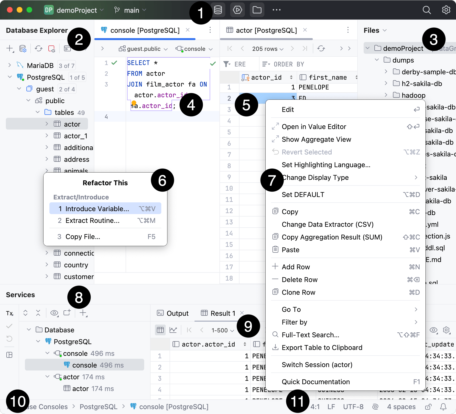 Some of the main user interface elements Some of the main user interface elements