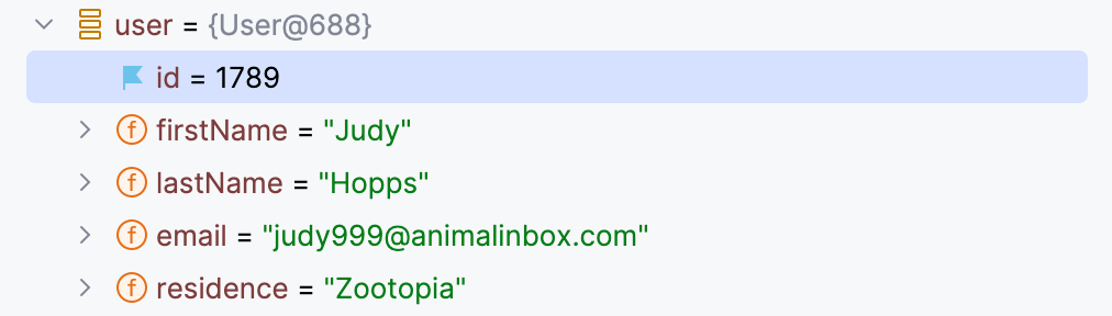 Two fields are pinned and have blue flags against them Two fields are pinned and have blue flags against them