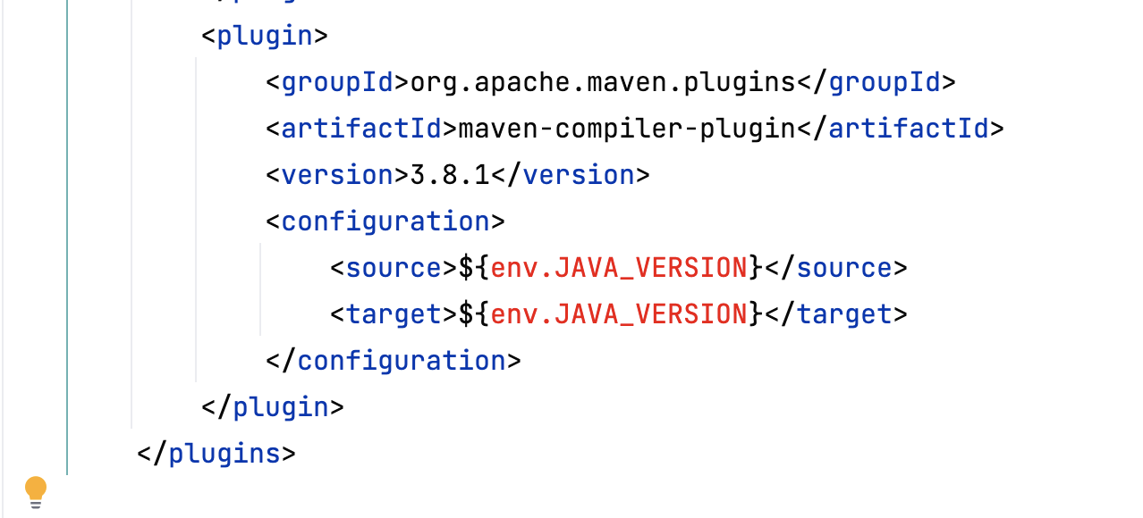 Environment variable in the pom.xml Environment variable in the pom.xml