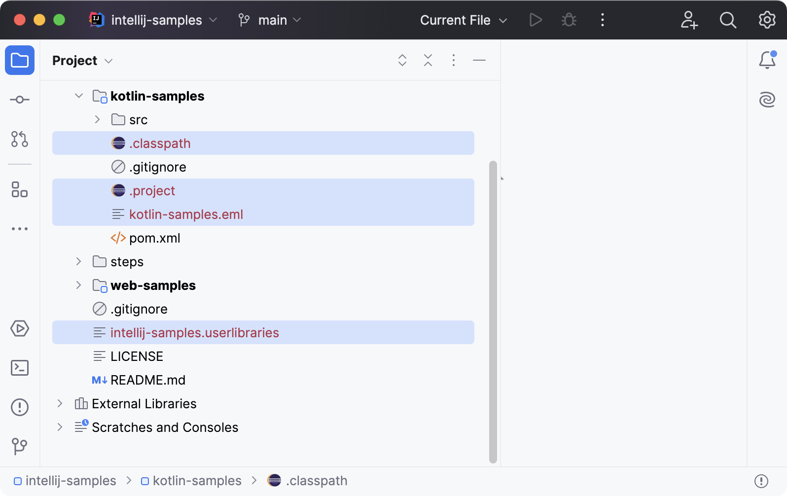 The project is exported to Eclipse The project is exported to Eclipse