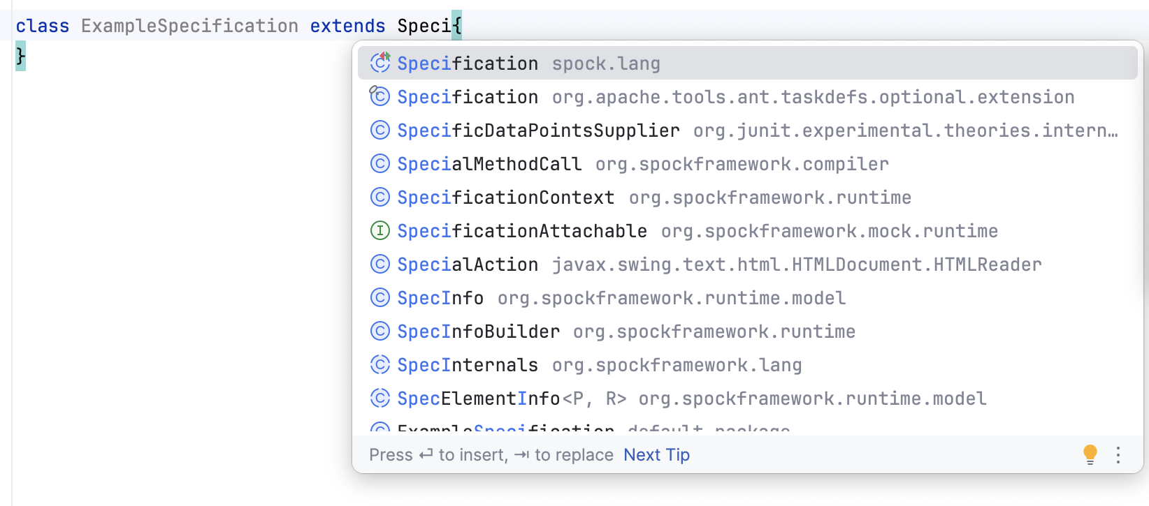 Extend Spock test class Extend Spock test class