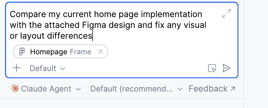 附加到 AI Assistant 聊天的 Figma 设计 附加到 AI Assistant 聊天的 Figma 设计