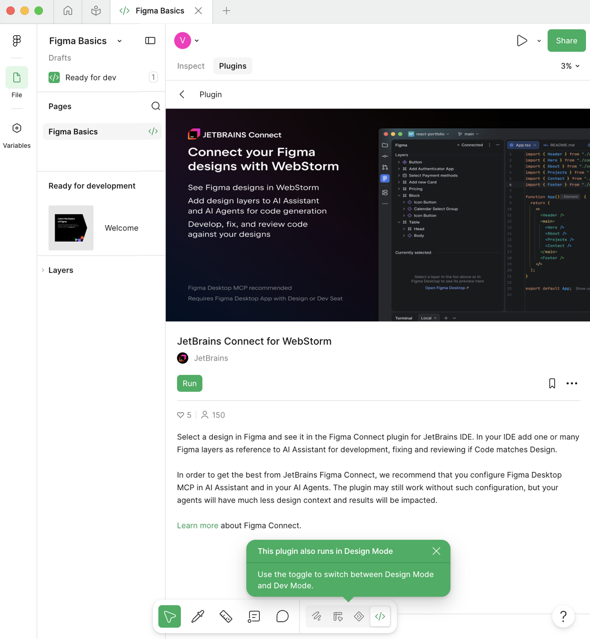 Run the plugin in Figma Desktop
