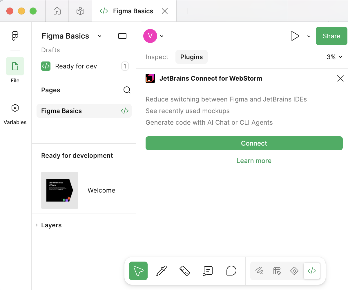 Connect to WebStorm