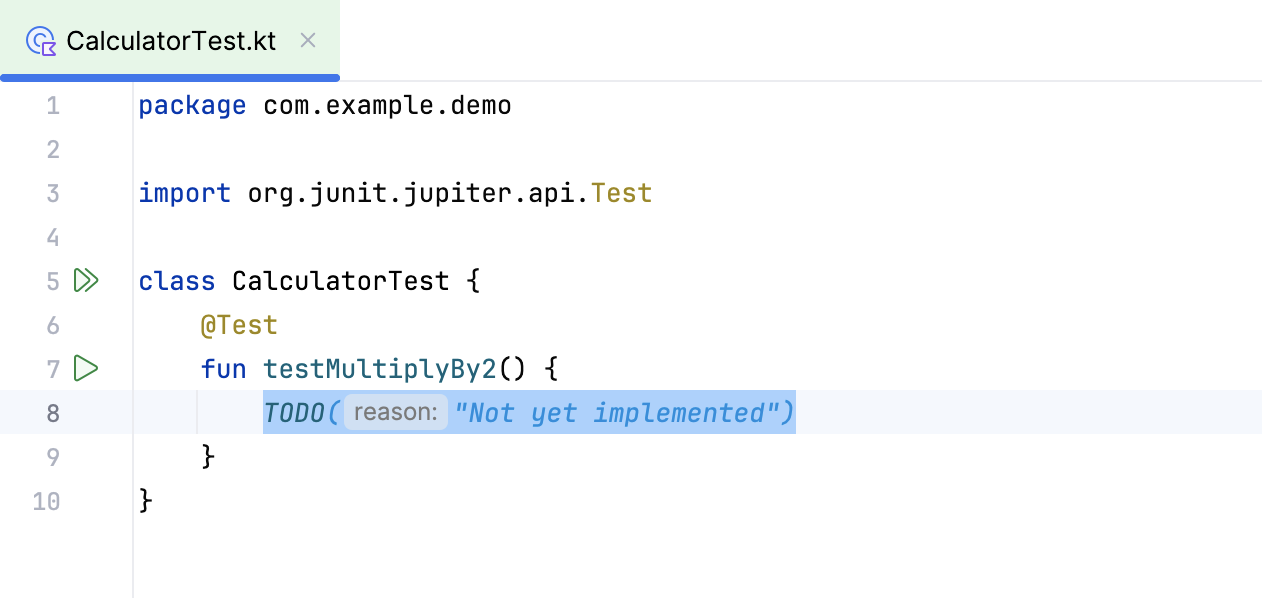 Creating your first test Creating your first test