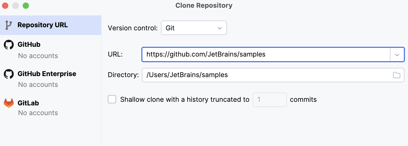 Getting a project from GitHub Getting a project from GitHub