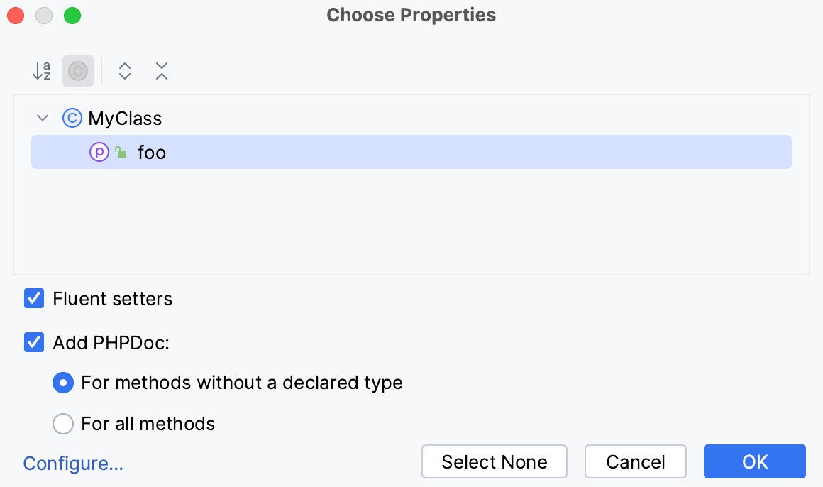 Choose Properties Choose Properties